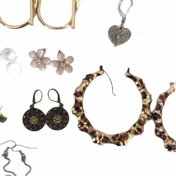 Costume Jewelry Earrings Mixed 15+ Piece Lot Some New - Picture 6 of 9